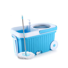 8703 Spin Mop with Bigger Wheels and Plastic Auto Fold Handle for 360 Degree Cleaning 