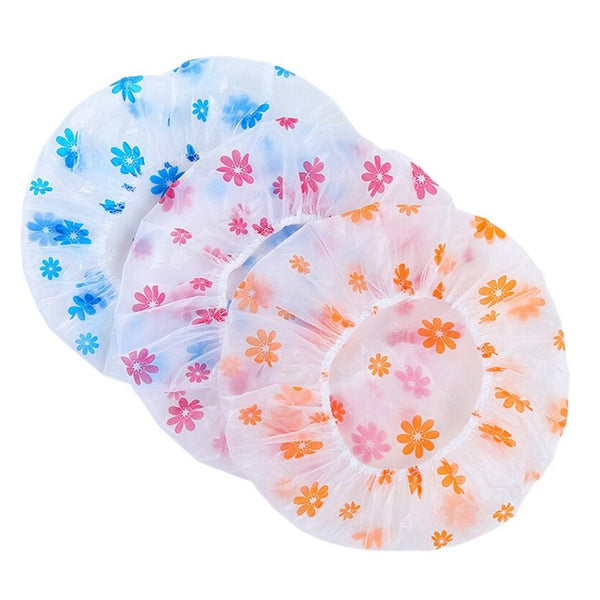 6030 Shower Cap Bath Shower Cap ,Women Reusable Waterproof Women Shower 