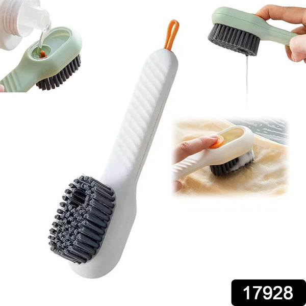 17928 Multifunctional Scrubbing Brush with Liquid / Soap Dispenser, Cleaning Brush with Liquid / Soap Dispenser, Shoe Brush for Cleaning, Cloth Cleaning Brush with Handle Liquid Shoe Brush For Shoe Clothes (1 Pc)