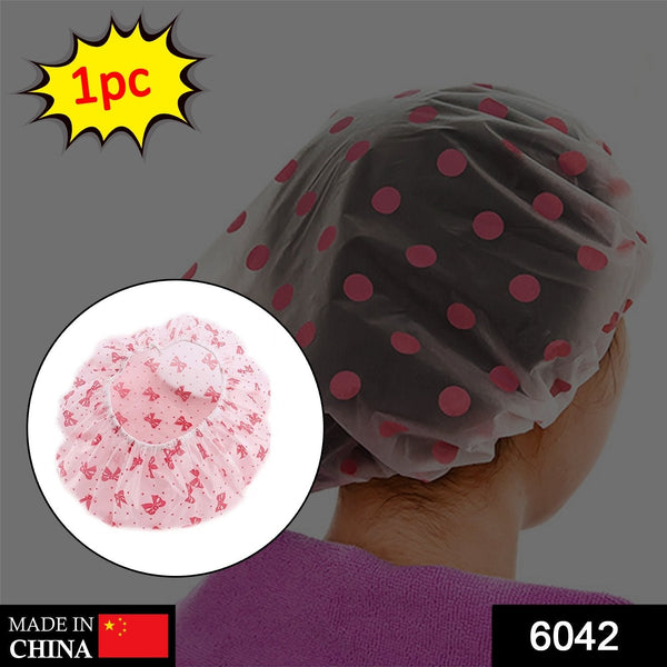 6042 Waterproof Shower Cap Reusable Bath Caps 