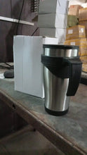 Stainless Steel Vacuum Glass Insulated Glass Coffee Cups (With Lid & Handle / 1 pc)